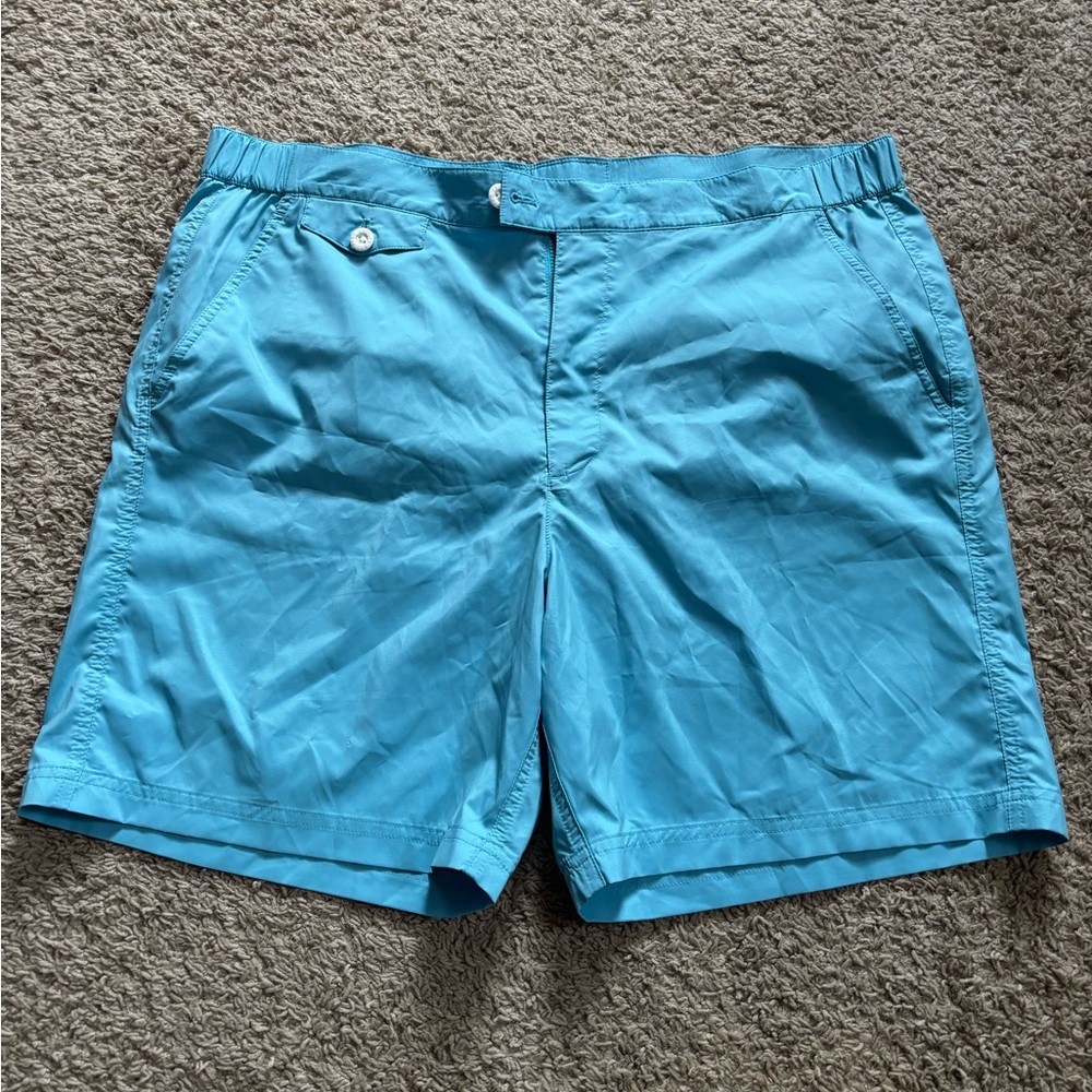 Brooks Brothers Aqua Swim Trunks